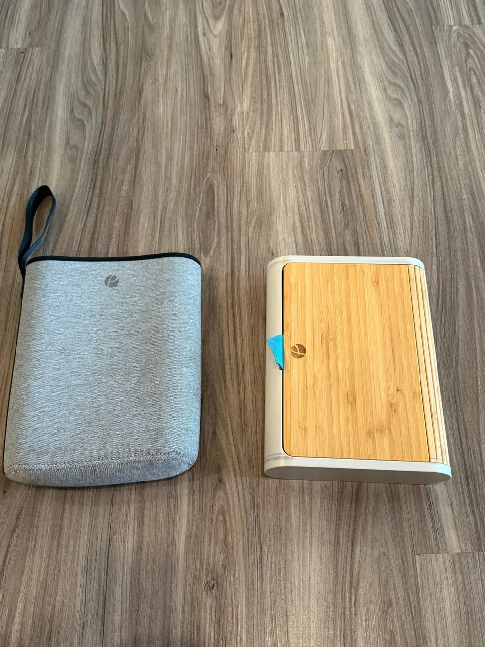 Prepd Pack Portable Cream Bento Lunchbox Set with Blue Accents